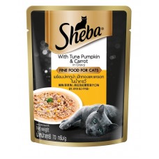 Sheba Pouch Tuna Pumpkin & Carrot in Gravy 70g, 101074280, cat Wet Food, Sheba, cat Food, catsmart, Food, Wet Food